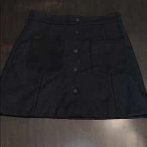 Zara black button skirt size small!